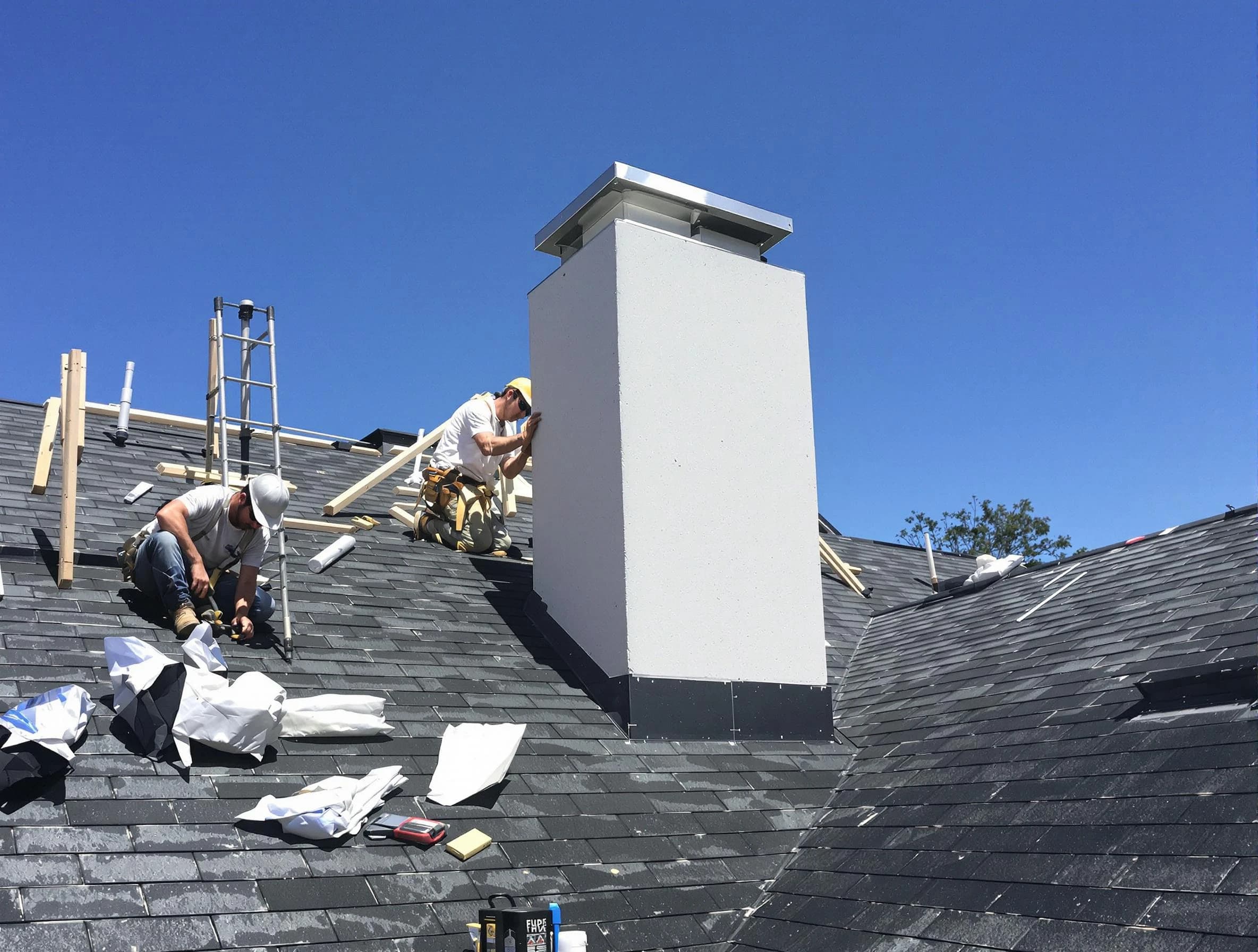 El Mirage Chimney Sweep crew installing a new chimney in El Mirage, AZ