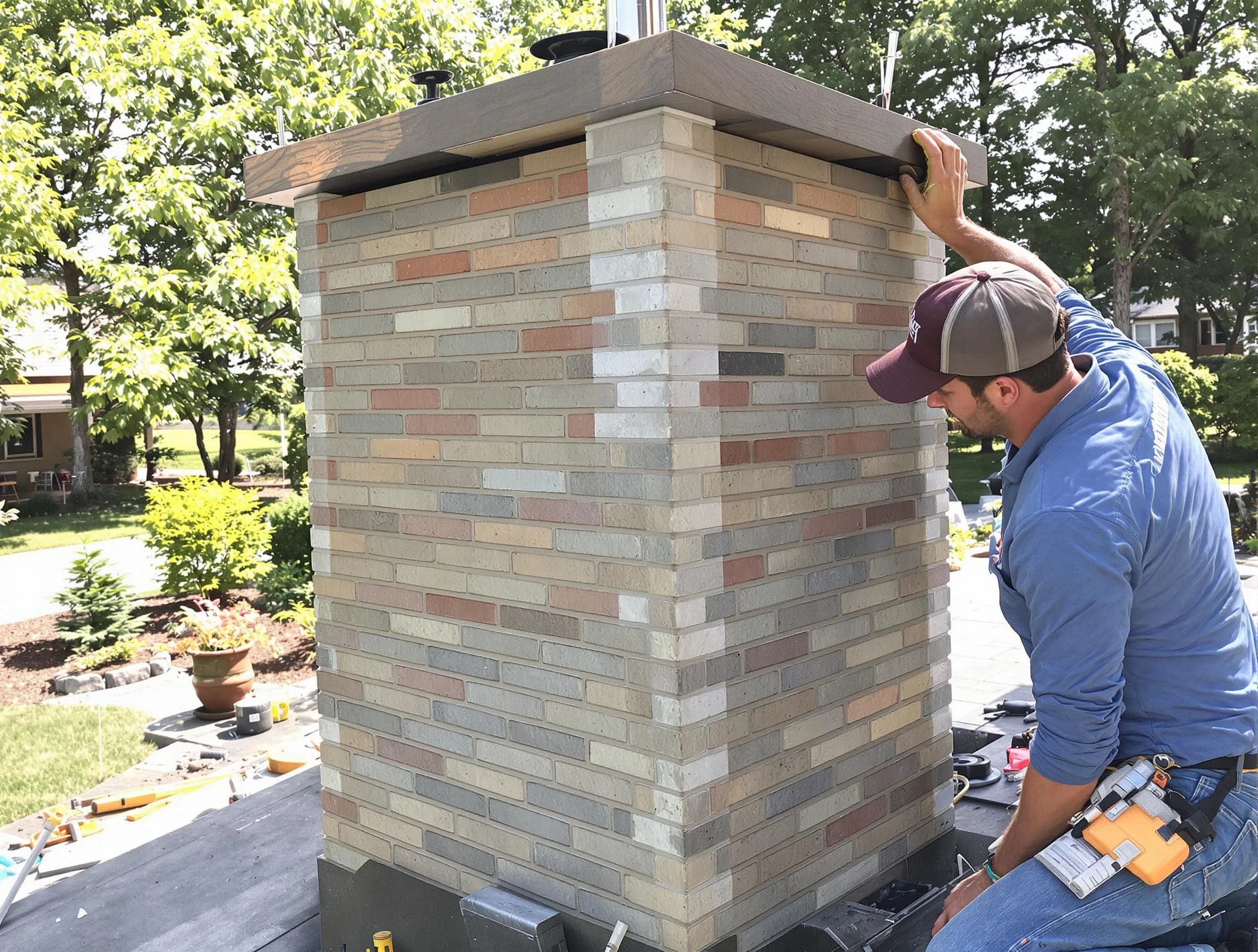 El Mirage Chimney Sweep completing a modern chimney remodel in El Mirage, AZ