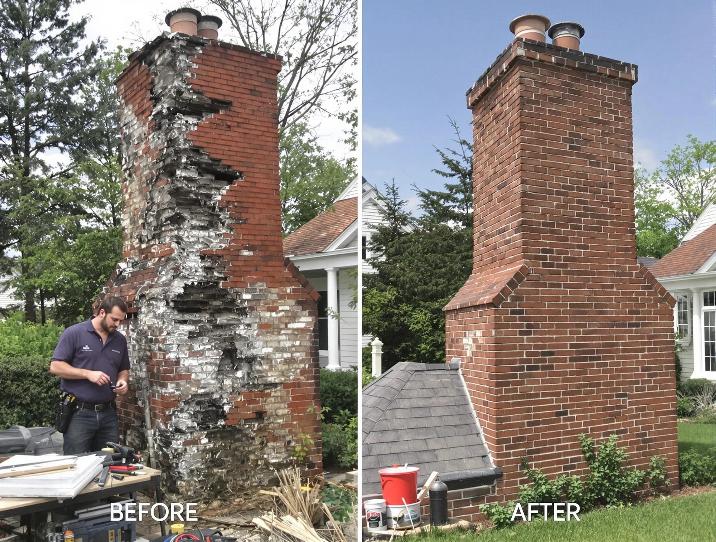 El Mirage Chimney Sweep performing a full chimney restoration in El Mirage, AZ