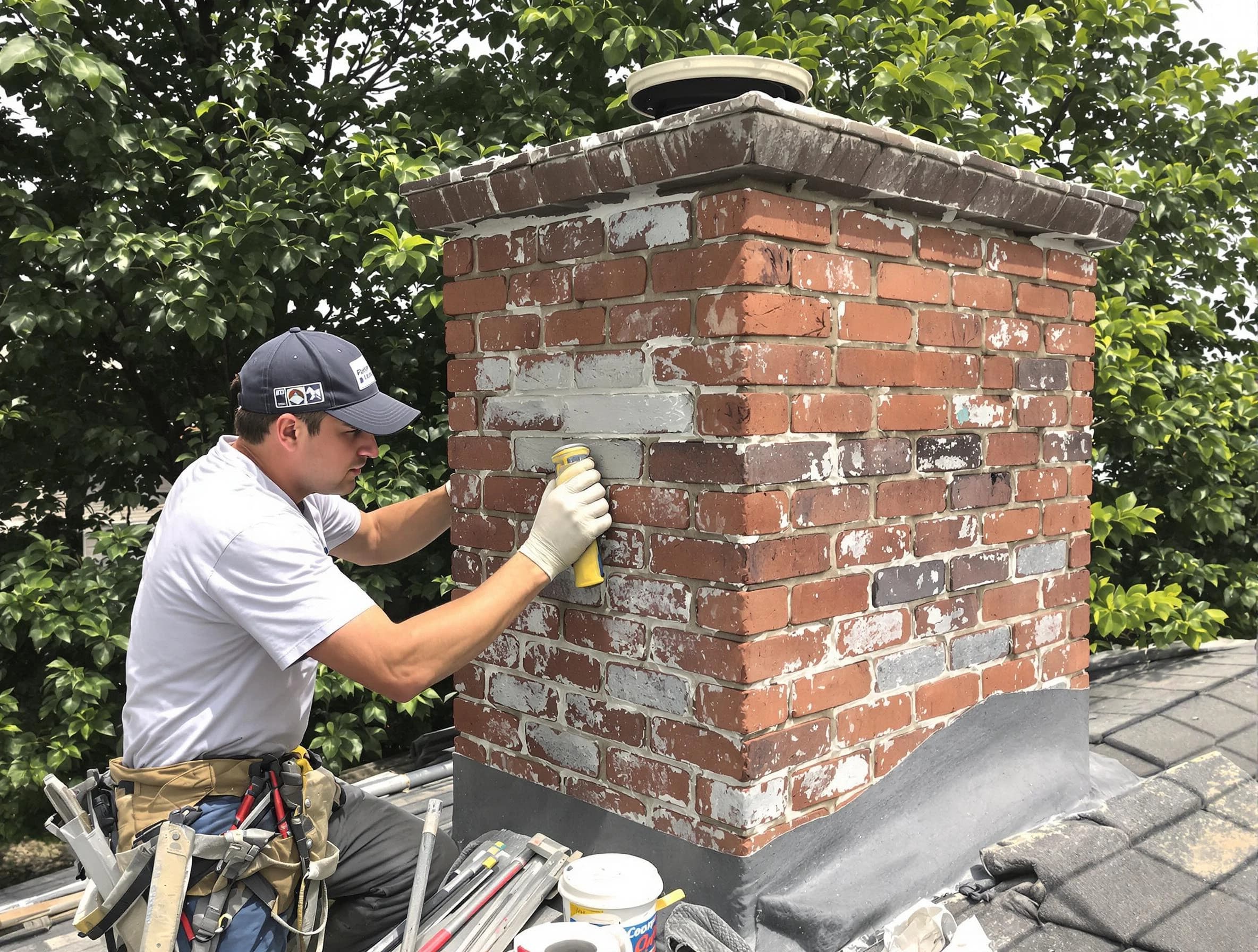 El Mirage Chimney Sweep restoring an aging chimney in El Mirage, AZ