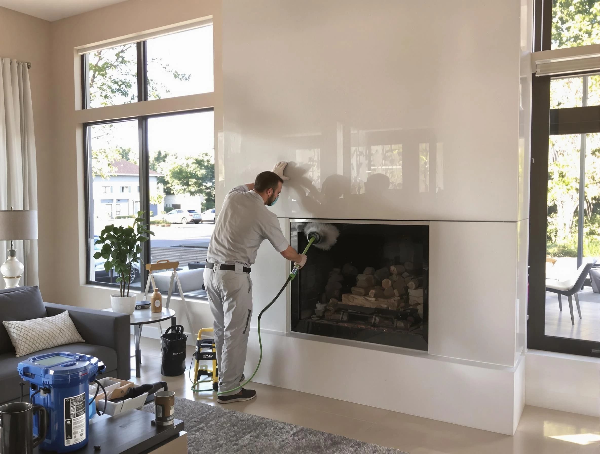 El Mirage Chimney Sweep performing thorough soot removal in El Mirage, AZ