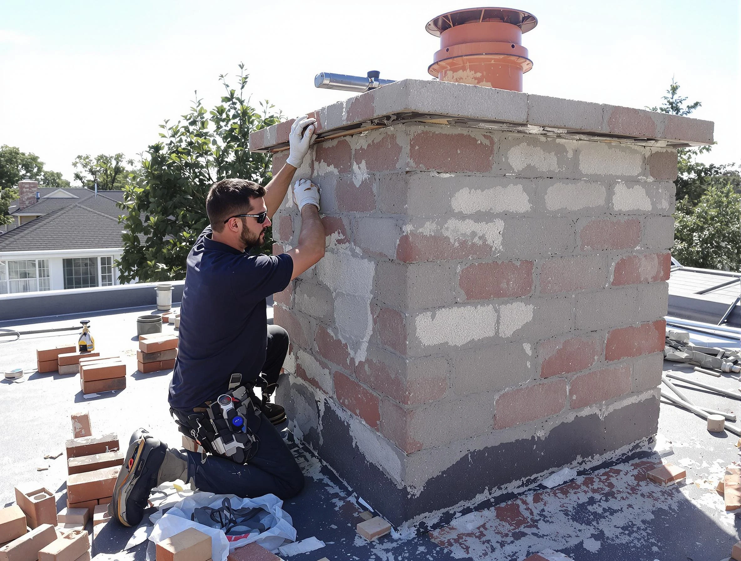 Advanced chimney repair process by El Mirage Chimney Sweep in El Mirage, AZ