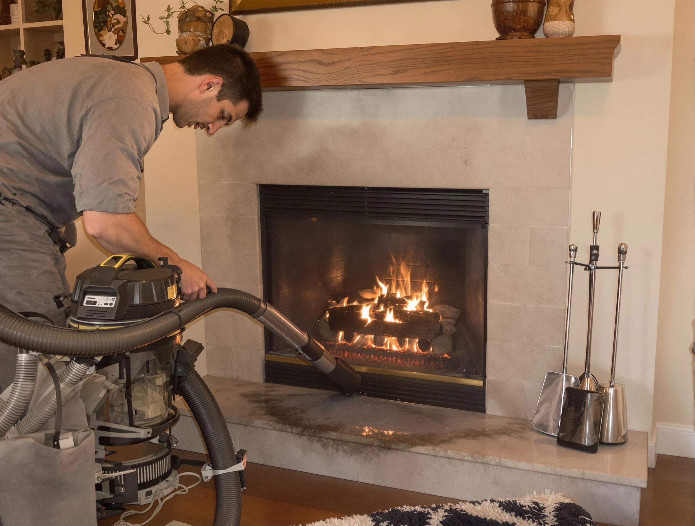 Routine fireplace upkeep by El Mirage Chimney Sweep in El Mirage, AZ