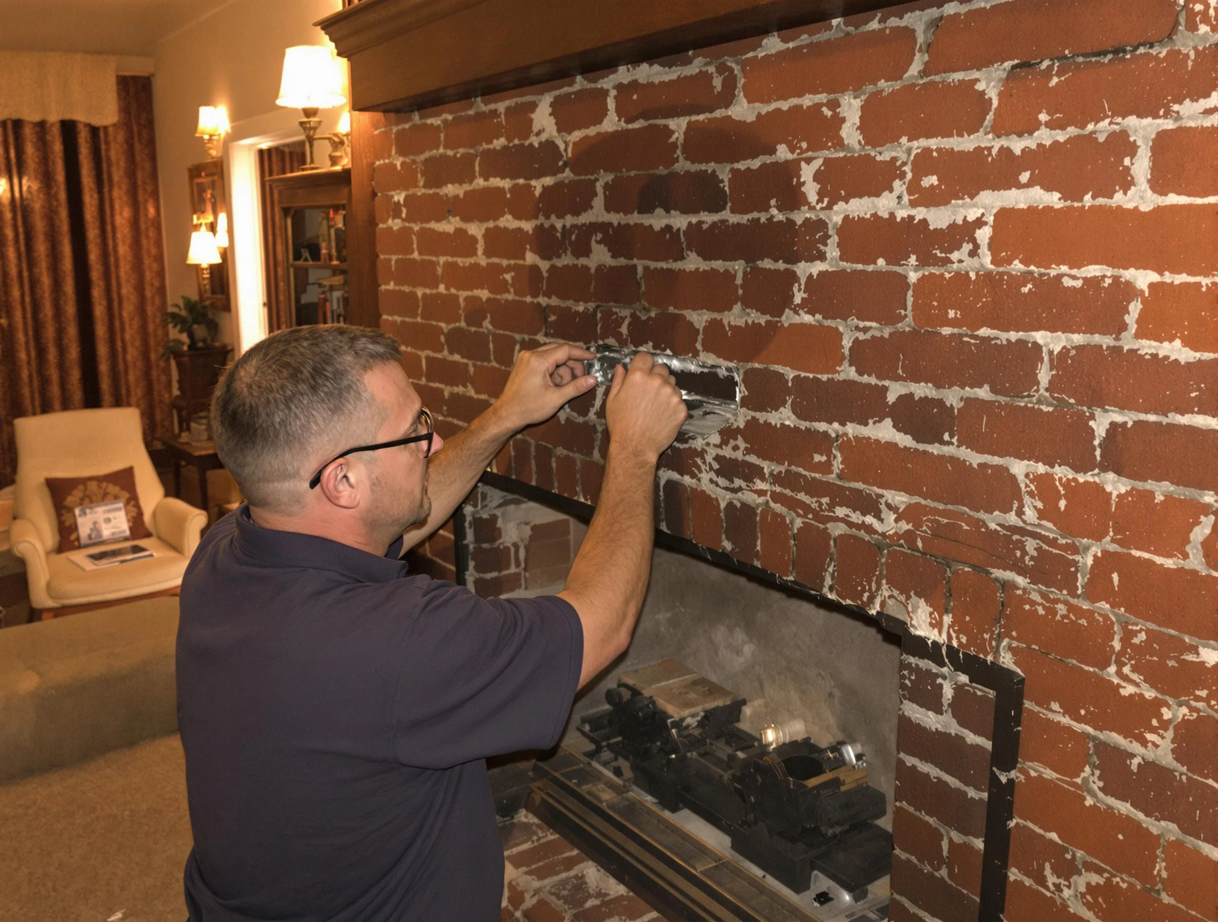 El Mirage Chimney Sweep expert fixing a fireplace in El Mirage, AZ